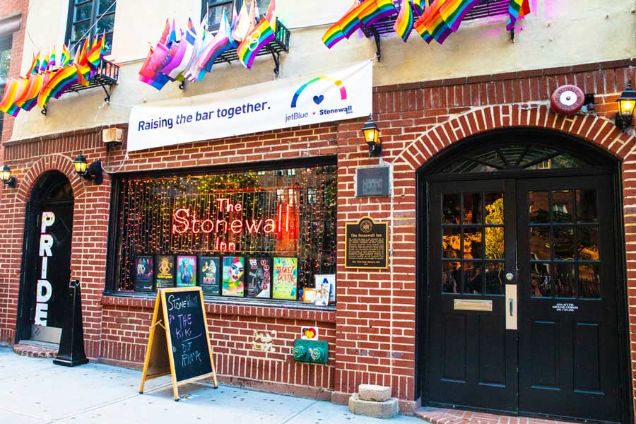 The Stonewall Inn from the outside in New York City